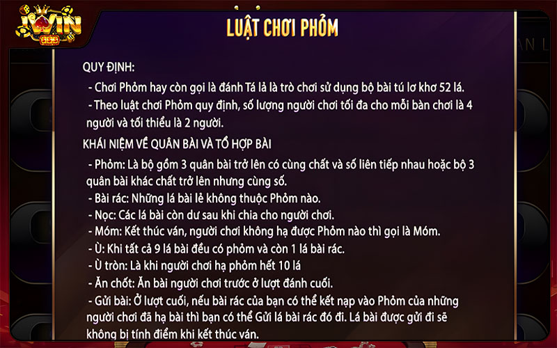Những thuật ngữ hiện sử dụng trong phỏm Iwin